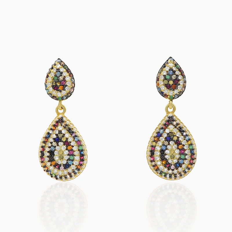 Kaleidoscope Teardrop Dangles Image 1