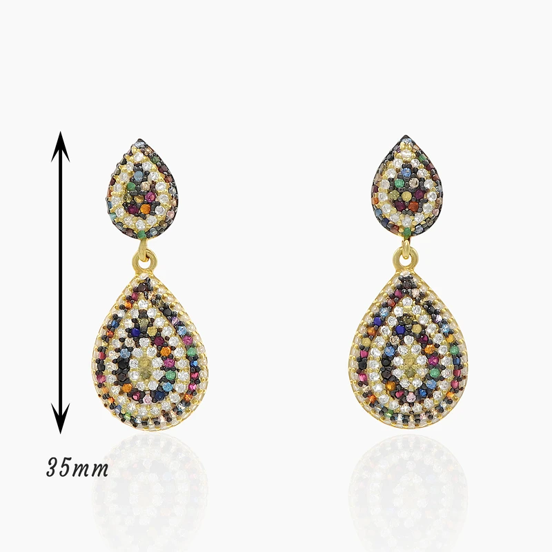 Kaleidoscope Teardrop Dangles Image 2