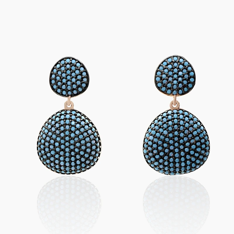 Celestial Turquoise Drops Dangle Earring Image 1