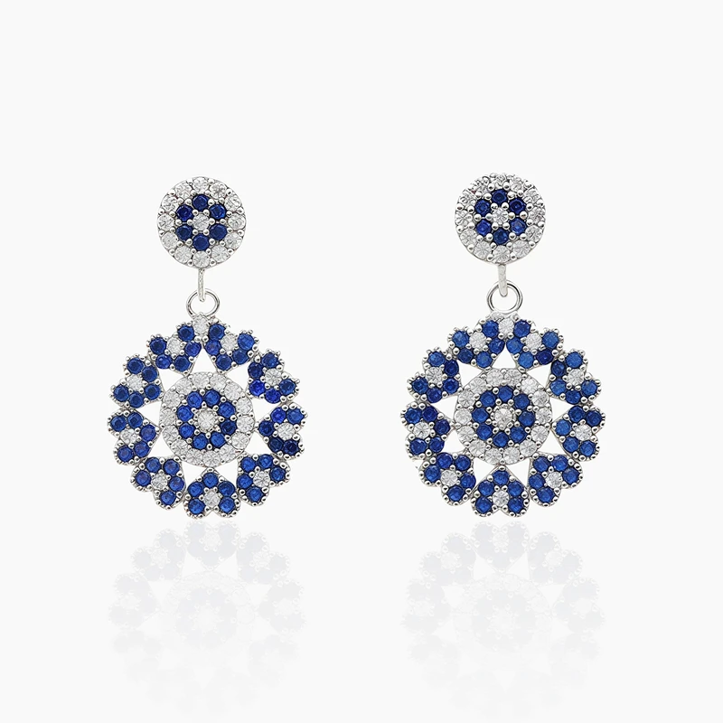 Flower And Eye Dangle Earring Image 1