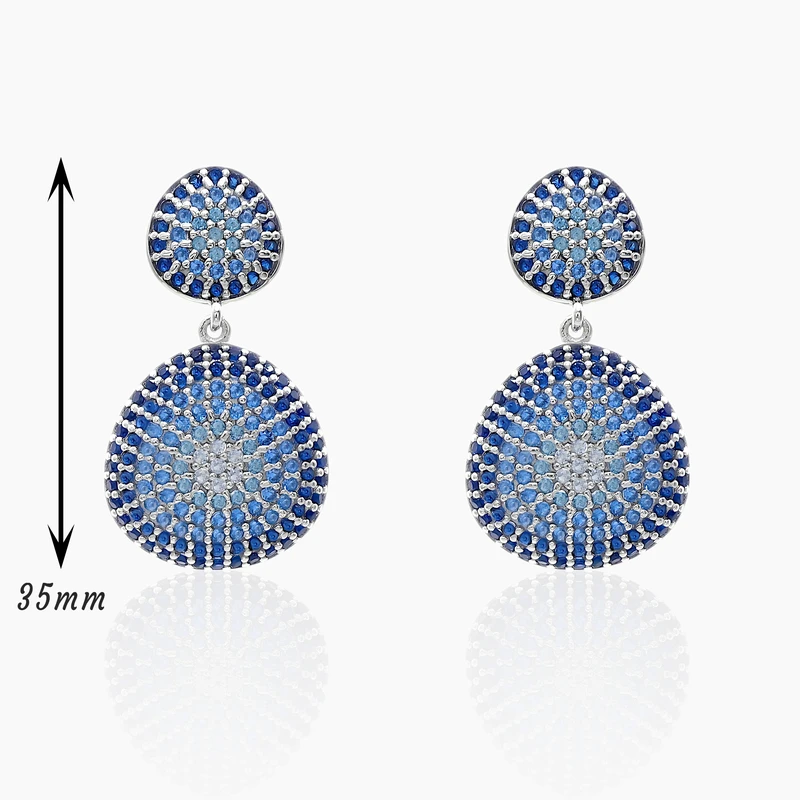 Celestial Shaded Blue Drops Dangle Image 2
