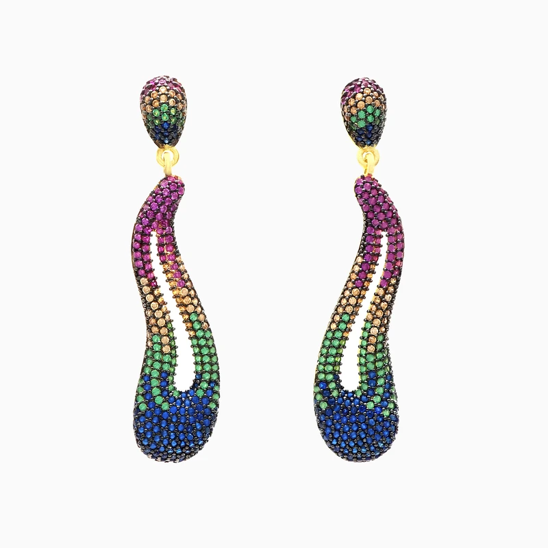 Flame or Tear of Joy Dangle Earring Image 1
