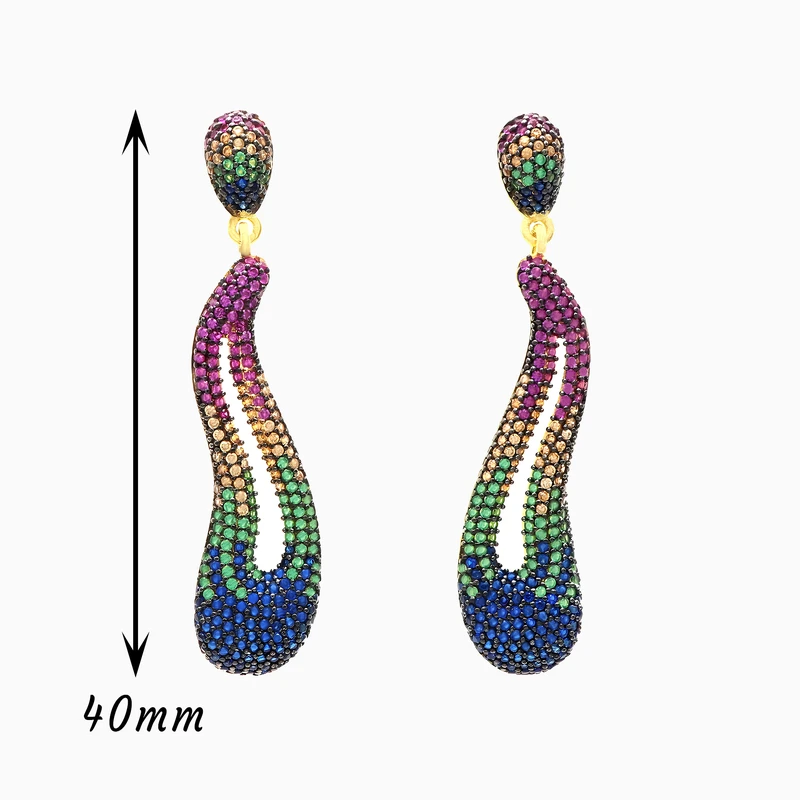 Flame or Tear of Joy Dangle Earring Image 2