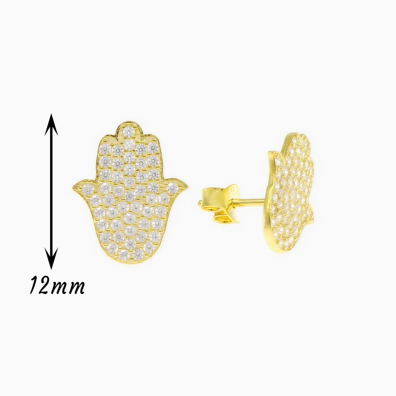 Hamsa Stud Earring Image 2